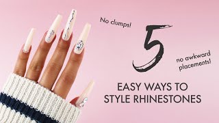 5 DIY Rhinestone Placement Ideas for Nails  YNLxNataliCarmona Nail Tutorial [upl. by Henden]