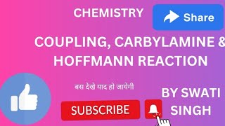 CHEMISTRYCOUPLING CARBYLAMINE AND HOFFMANN BROMAMIDE DEGRADATION REACTIONBY SWATI SINGH [upl. by Eelyam]