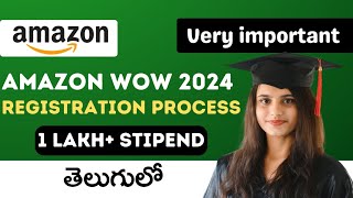 Amazon WOW Registration Process 2024 in Telugu Complete Step by Step Registration Process in Telugu [upl. by Meedan923]