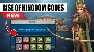 RISE OF KINGDOMS CODES 2024  RISE OF KINGDOMS REDEEM CODES 2024  CODE ROK [upl. by Mayhs]