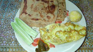 Yesterdays Dinner😋 CucumberMango PickleParathaOmlette amp Dessert food cooking recipe foodie [upl. by Sumetra]