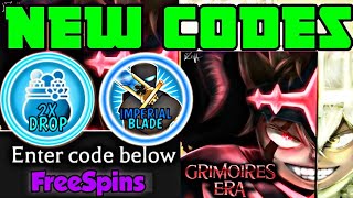 NEW ALL WORKING CODES FOR GRIMOIRES ERA IN 2024 ROBLOX GRIMOIRES ERA CODES ROBLOX FEBRUARY CODES [upl. by Nart541]