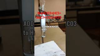 Reaction of NaHCO3 with HCl shorts shortsfeed viralvideo trending chemical chemicalreaction [upl. by Uund606]