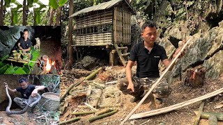 Full video 45 days of living like primitive times in the forest build shelter for survival mah [upl. by Namsaj]