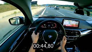 2023 BMW 530i 252PS ACCELERATION 0233kmh  TOP SPEED 253kmh  0100kmh [upl. by Narmi]