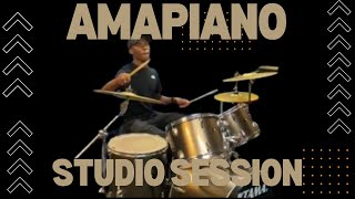 Amapiano Studio Session Sneak peak  Drum Covered an Amapiano Song  Bloopers  Had Fun [upl. by Mulloy942]