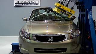 2009 Honda Accord IIHS Roof Strength Test [upl. by Ahsiema]