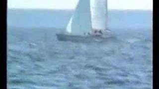 Skua sailing catamaran sailing fast past monohull [upl. by Assina]