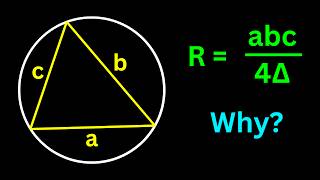 Proof  How to find the radius of the circumcircle of a triangle  Triangle inside a circle [upl. by Tremann]