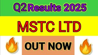 MSTC LTD Q2 results 2025  MSTC LTD results today  MSTC LTD Share News  MSTC LTD Share latest news [upl. by Mesics562]