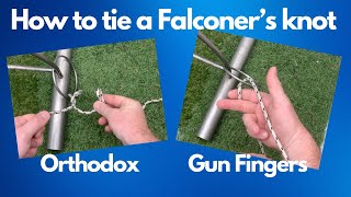 How to tie a falconers knot  2 different methods tutorial  Falconry Basics [upl. by Jorin375]