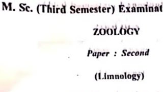 Msczoology 3rd semester 2cod paper unit1 Limnology Scope of Limnology [upl. by Elletnohs]