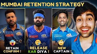 Mumbai Indians Retained Players Full List😲 New MI Captain  IPL 2025 Mega Auction [upl. by Tamqrah]