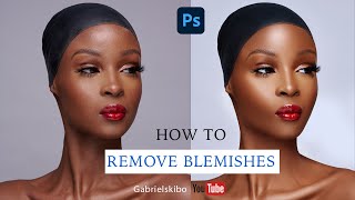 Fastest way to Remove Blemishes in Photoshop [upl. by Buell]