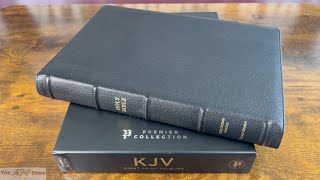 KJV Giant Print Thinline Bible – Premier Collection – Black Goatskin Leather [upl. by Inoliel911]