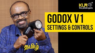 Godox V1 Flash Settings amp Controls  KLR the photo guru [upl. by Enileqcaj]