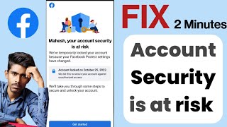 Fix Your account security is at risk Facebook  weve temporarily locked your account facebook 2024 [upl. by Johnstone]