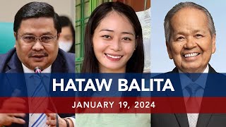 UNTV HATAW BALITA  January 19 2024 [upl. by Htbazile]