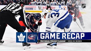 Maple Leafs  Blue Jackets 1229  NHL Highlights 2023 [upl. by Scheer850]