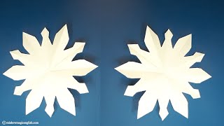 DIY Creare Fiocchi di neve con la carta  DIY Paper Snowflakes [upl. by Jos182]