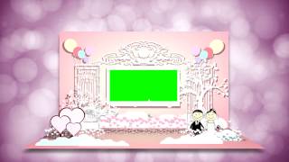 4k Opening Wedding Card Green Screen Animation Wedding Video Background UHD [upl. by Assennev]