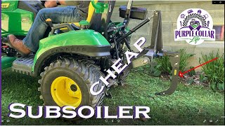 Hitch mounted ripper subsoiler to bury Ethernet line [upl. by Aitahs]