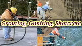 Difference between Grouting Guniting and Shotcrete  Civil Engineering  Shiwani Jha [upl. by Marika252]