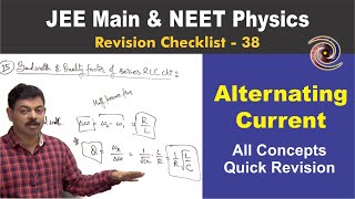 Alternating Current  Revision Checklist 38 for JEE Main amp NEET [upl. by Naesed]