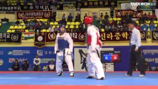 7th Korea Open Taekwondo Championships SemiFinal Male Senior 1 58Kg Kang vs Kim [upl. by Materse]