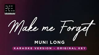 Make me forget  Muni Long Original Key Karaoke  Piano Instrumental Cover with Lyrics [upl. by Iohk]