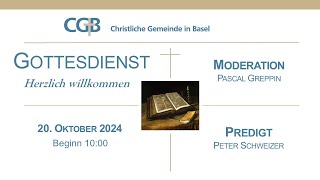 Gottesdienst 20 Oktober 2024 [upl. by Ranit400]