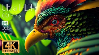 4K HDR 120fps Dolby Vision with Animal Sounds Colorfully Dynamic [upl. by Airdnekal]