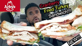 Arbys Cranberry Deep Fried Turkey Sandwich Review Is it Worth it [upl. by Faro971]