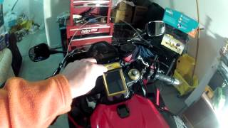 iPhone mount for my 06 CBR 1000RR unsing a Otterbox beltclip [upl. by Dailey100]