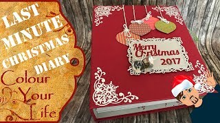 Scrapbook album  Christmas diary last minute quick and easy to get rid of old papers [upl. by Oriole]