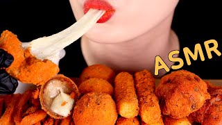 ASMR🔥SPICY CHEESE BALLCHICKEN etc eating sounds MUKBANG BHC 핫뿌링클 사이드메뉴치킨 먹방咀嚼音辛いチーズボールチーズスティック [upl. by Verger221]