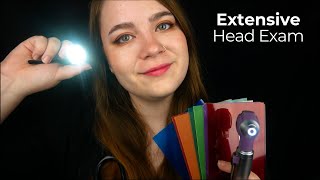 Extensive Head Examination Lots of Palpation Cranial Nerve Tests 🩺 ASMR Medical Roleplay [upl. by Neelhsa]