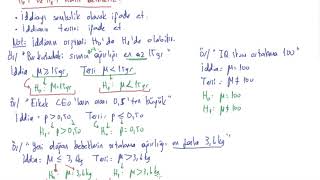 17 İstatistik  Hipotez testi  Giriş [upl. by Isidore]