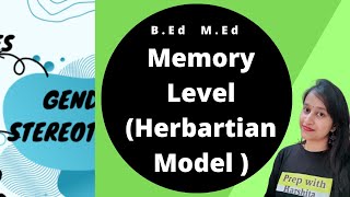 Herbartian Model  Memory Level [upl. by Tahpos]