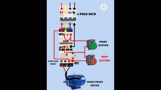 DOL Starter Control and power Wiring DOL starter connection kaise kreshorts electrical starter [upl. by Aicnom]