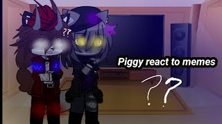 ☁️Piggy react to memes🌳  piggy ftZizzy Pony Willow Tigry Kona  Gacha club [upl. by Lind395]