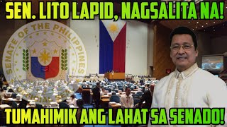 LITO LAPID NAGSALITA NA TUMAHIMIK ANG LAHAT SA SENADO [upl. by Magas]