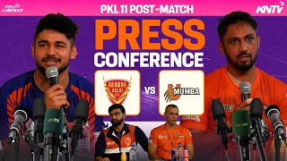 PKL 11 M2  Dabang Delhi vs U Mumba Press Conference ft Naveen Kumar amp Sunil Malik [upl. by Bluma]