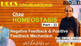 POSITIVE AND NEGATIVE FEED BACK  Ch HOMEOSTASIS Part II BIO 2nd year Prof ISHFAQ HUSSAIN LEC 8 [upl. by Aihppa]