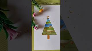 Easy Christmas Tree Creative art ideas art shortvideo shorts christmas [upl. by Salinas]