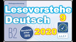 Telc B2 Prüfung Modelltest  9  B2 allgemein Leseverstehen Deutsch 23062020 [upl. by Artemisia919]