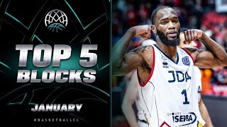 TOP 5 BLOCKS  January  Basketball Champions League 202223 [upl. by Alwyn]