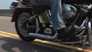 03 Harley Davidson Softail by Bassani Exhaust SFT321TO [upl. by Nnylram599]