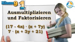 Terme Ausmultiplizieren  Klasse 9 ★ Übung 1 [upl. by Aihcsrop]