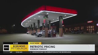 Drivers line up for gas after Sheetz rolls back prices to 1776 per gallon for 4th of July tribute [upl. by Inattirb211]